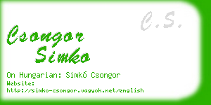 csongor simko business card
