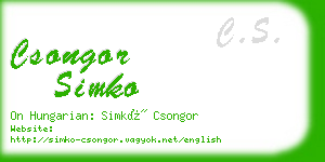 csongor simko business card